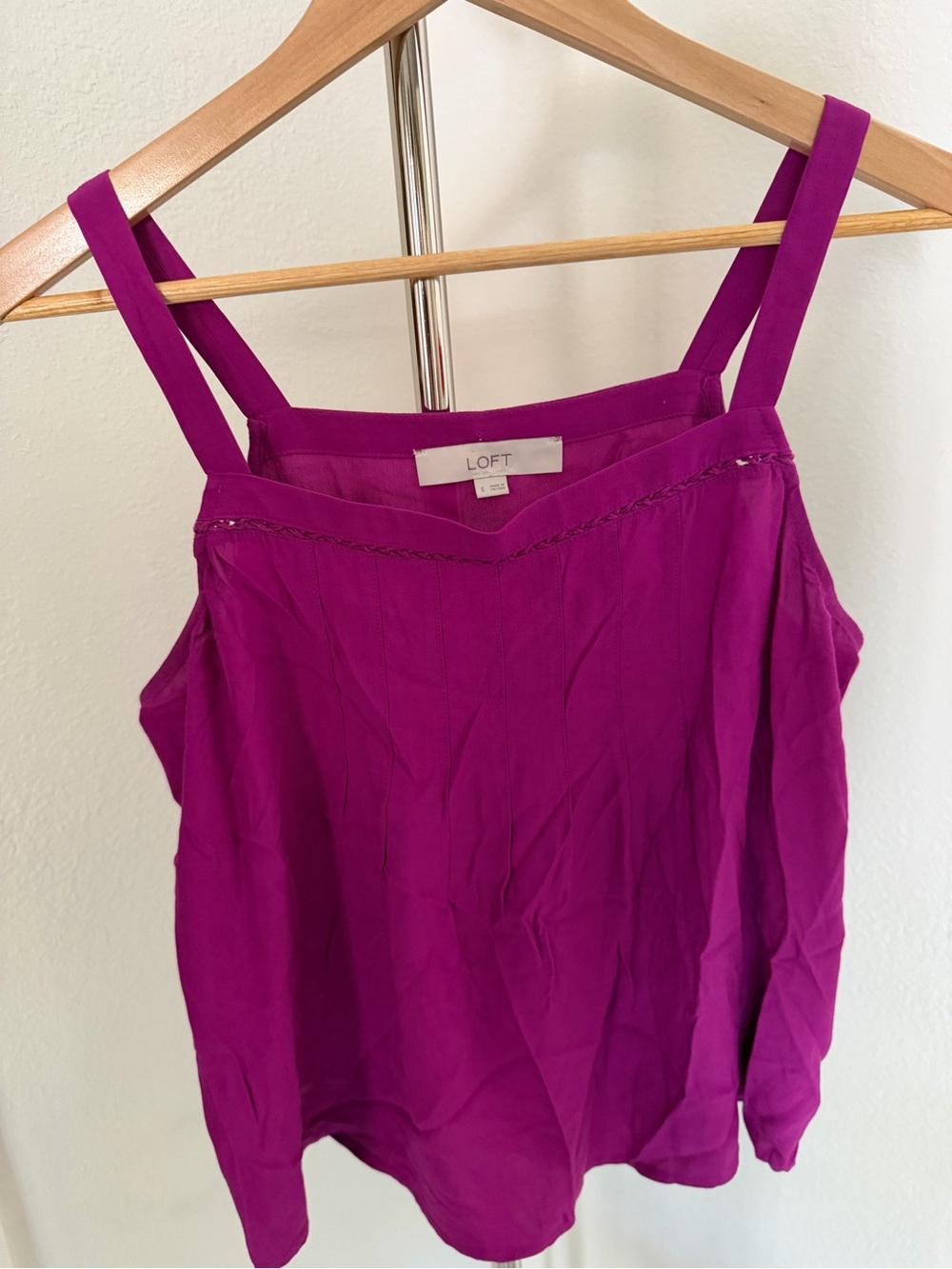 LOFT Women's Magenta Double-Strap Camisole